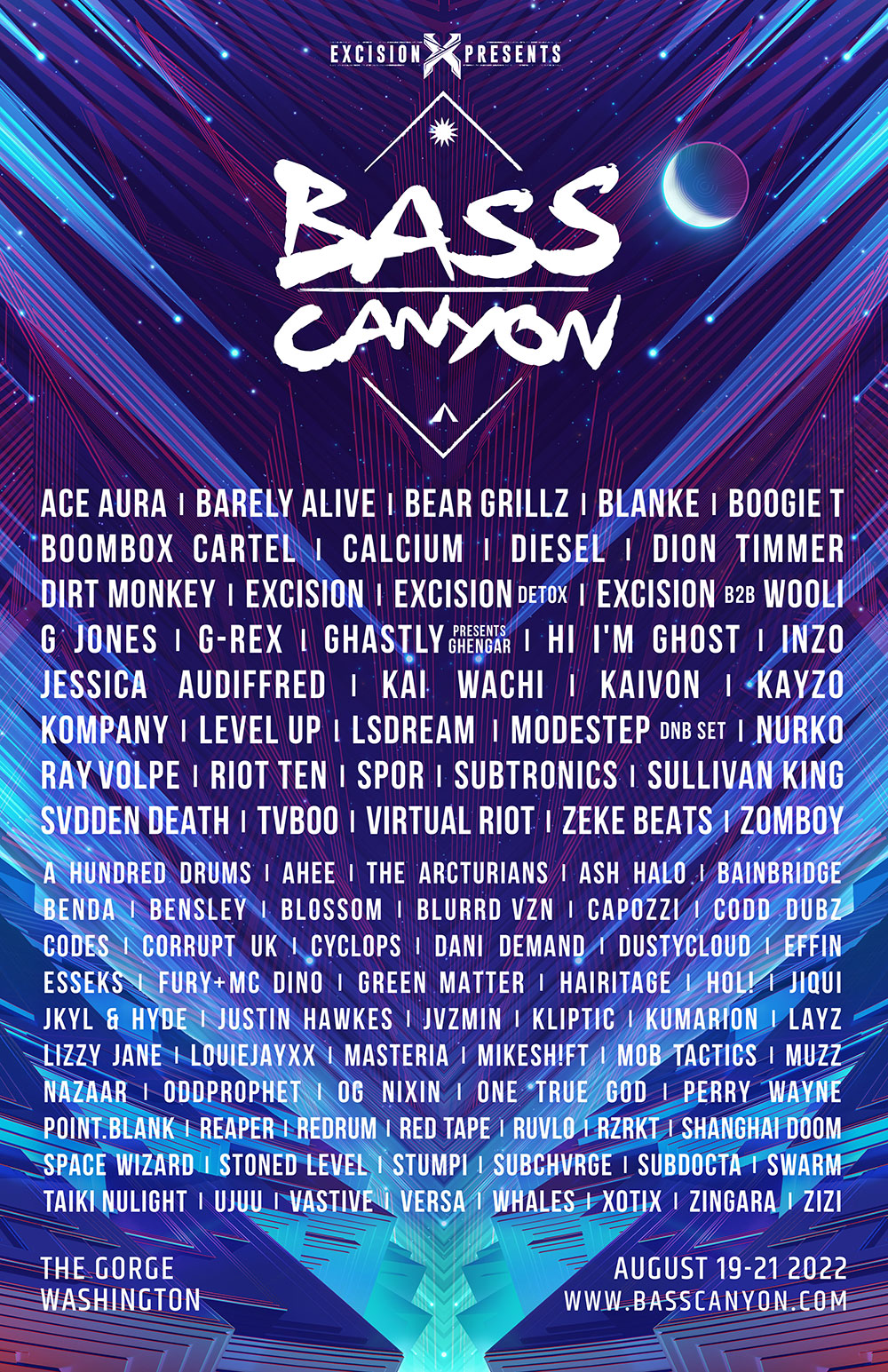 Bass Canyon 2025 Lineup Tickets Schedule Map Dates Prices