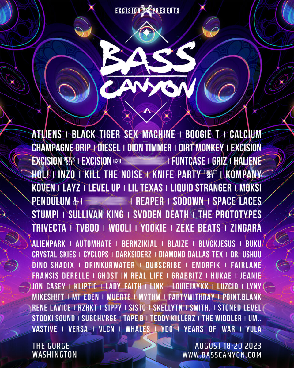 Bass Canyon Lineup 2023