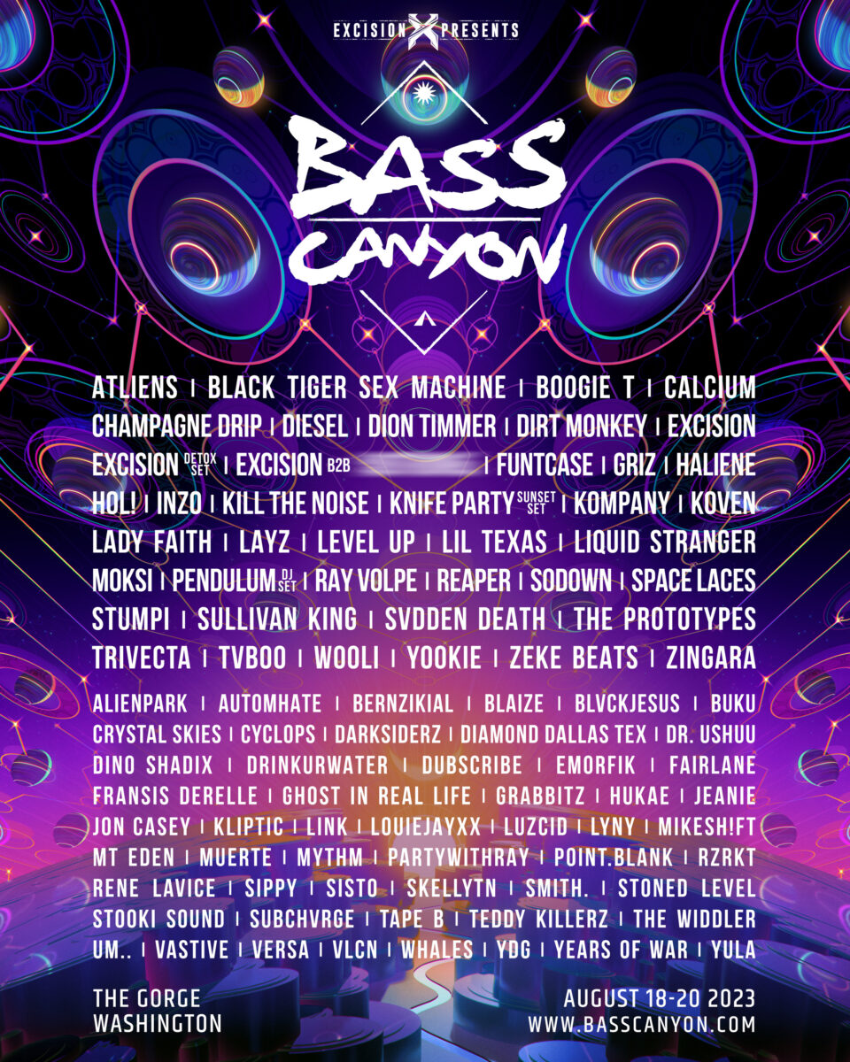 Bass Canyon Lineup 2023