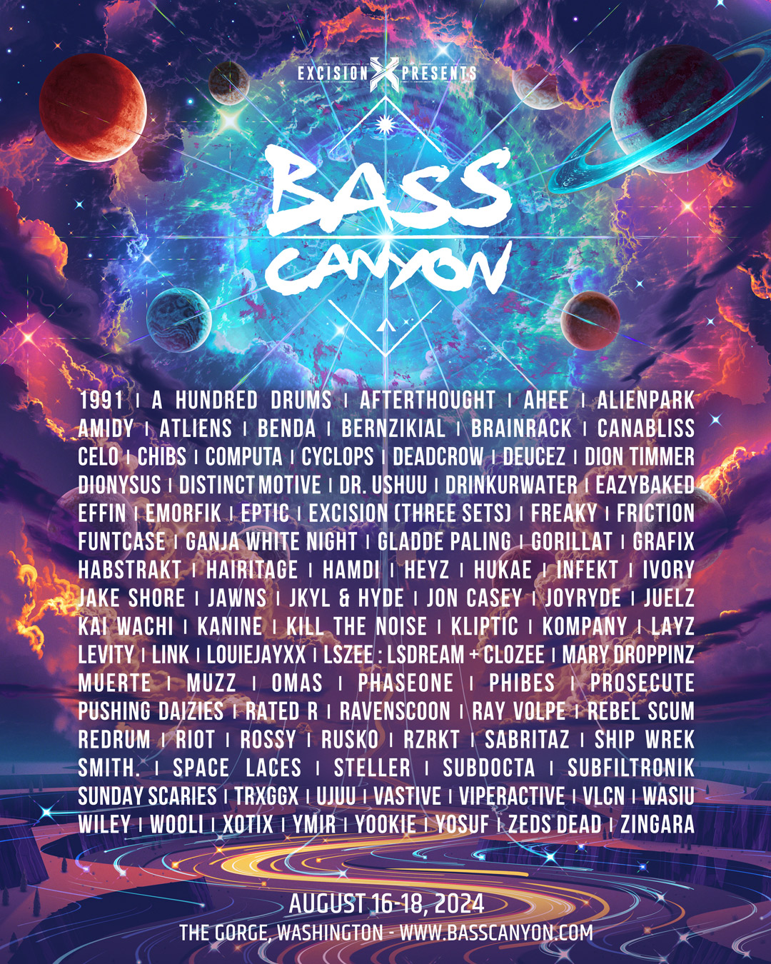 Bass Canyon 2024 Lineup