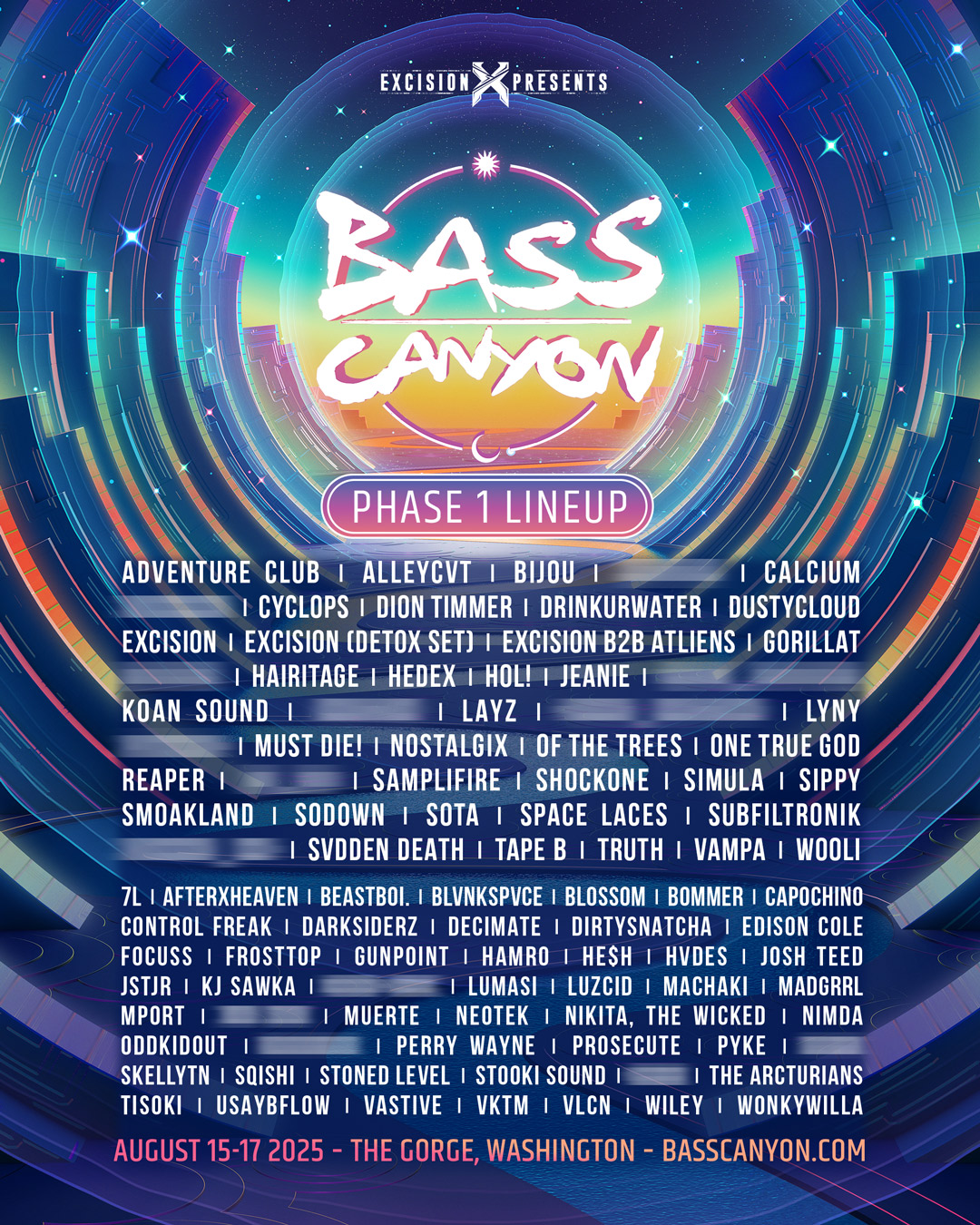 Bass Canyon 2025 Lineup