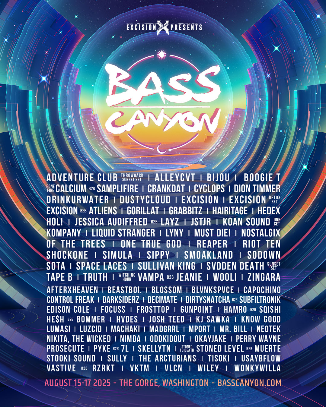 Bass Canyon 2025 Lineup