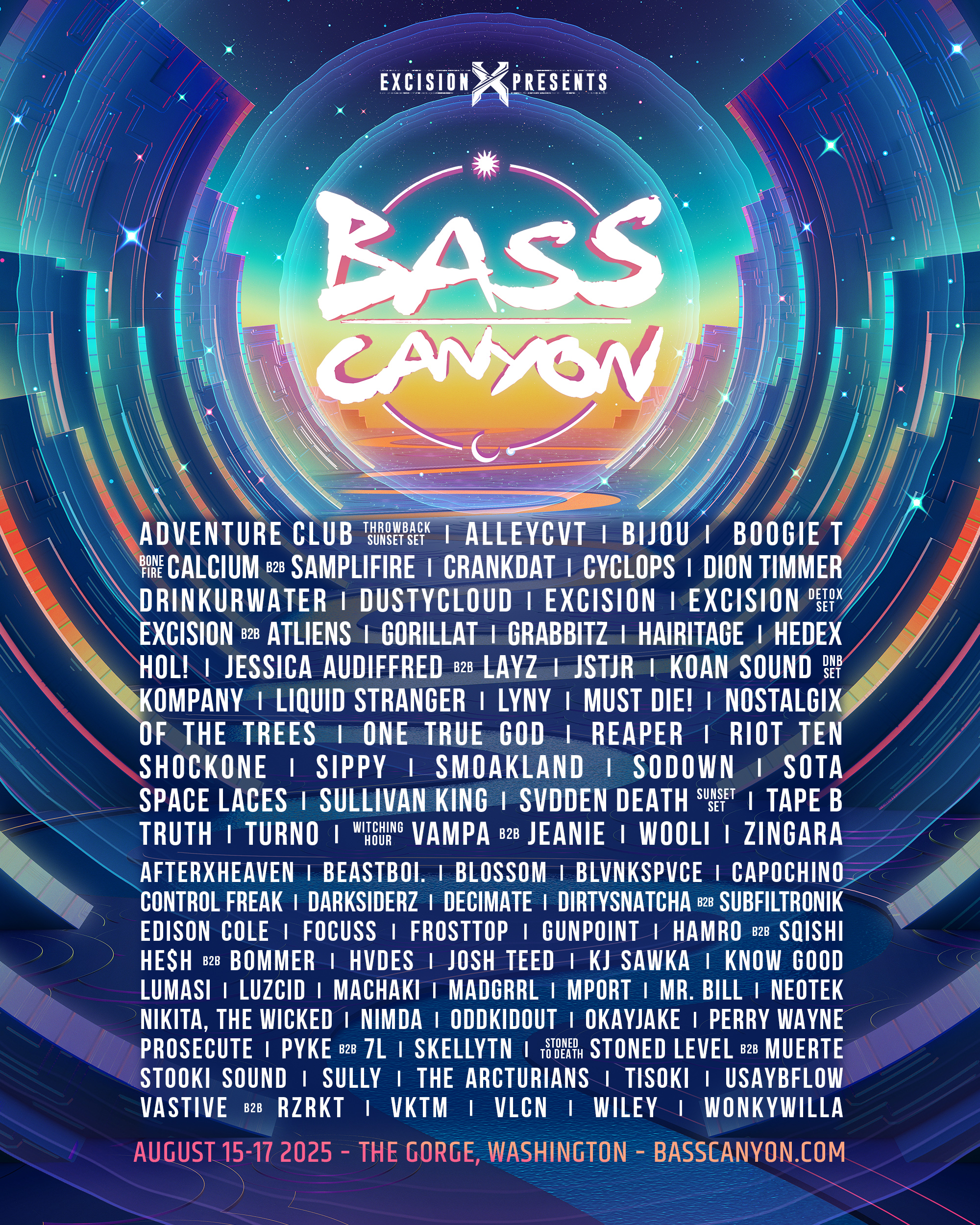 Bass Canyon 2025 Lineup