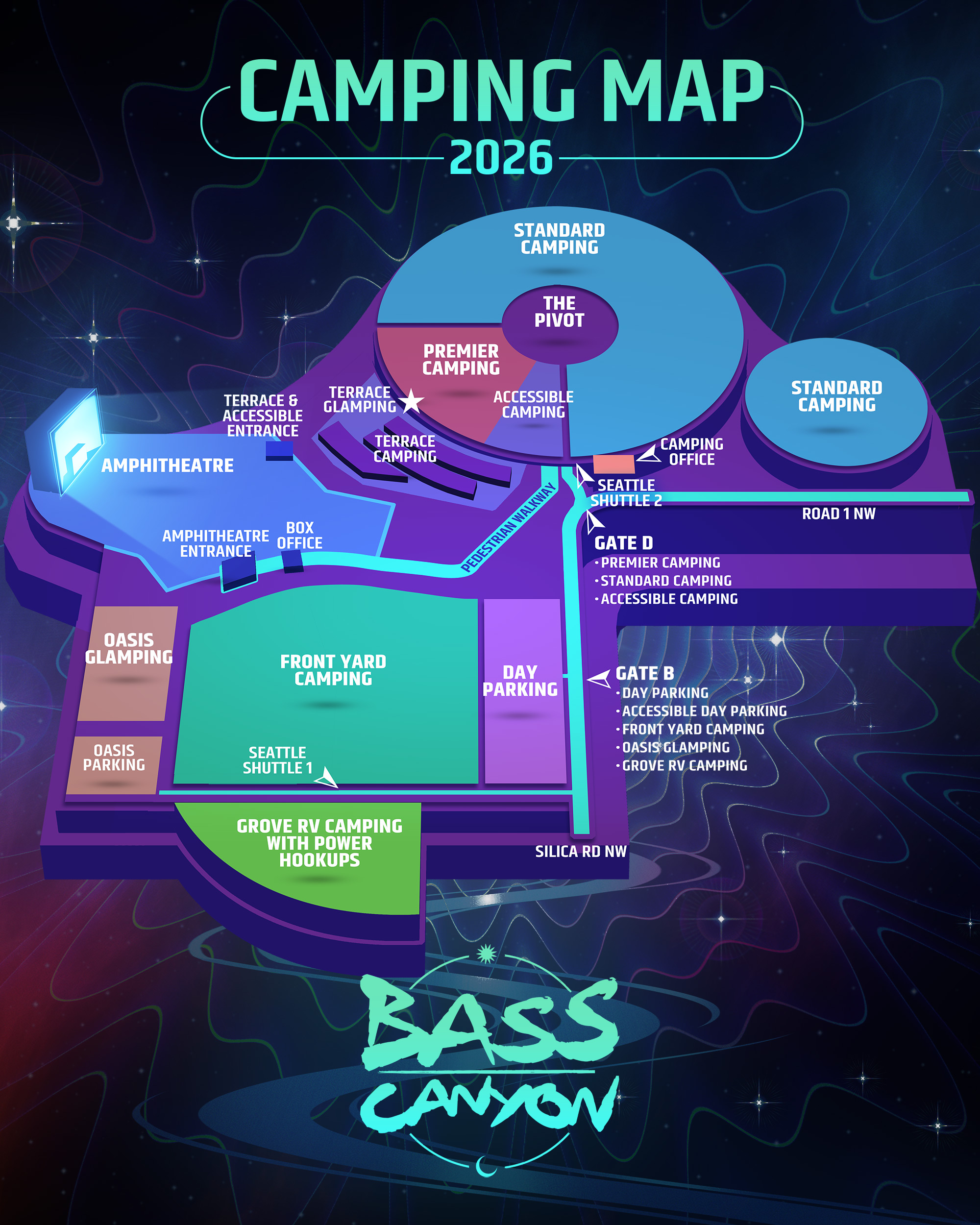Bass Canyon Camping Map