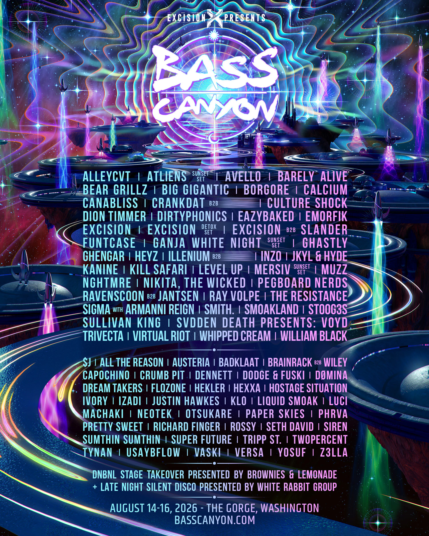 Bass Canyon 2026 Lineup