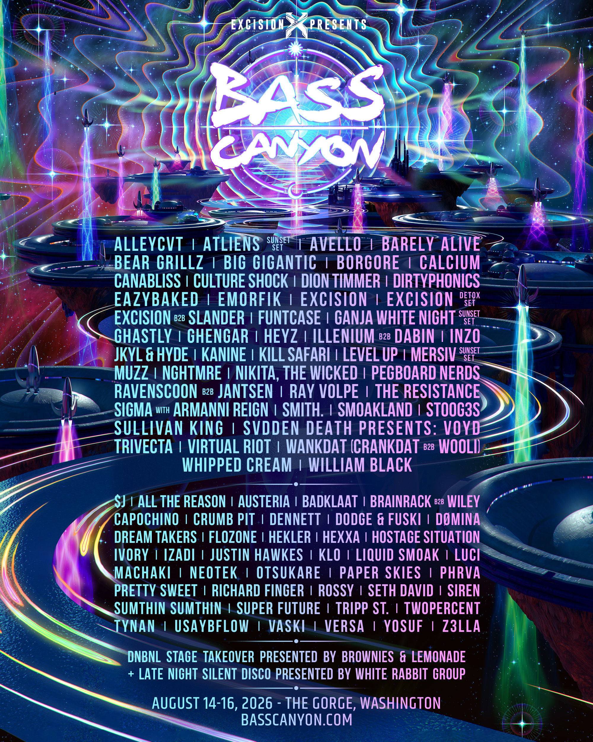 Bass Canyon 2026 Lineup